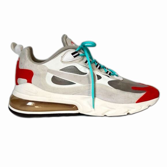 Nike Air Max 270 React Light Beige Chalk Unisex Athletic Shoe Men 8.5/Women 10 - Picture 1 of 15